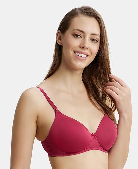 Jockey 1819 Women’s Padded Wirefree T-Shirt Bra – Full Coverage with Magic Under Cup